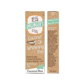 img 2 attached to 🥥 DR GINGER'S Coconut Mint Whitening Pen with Coconut Oil, 0.35 OZ
