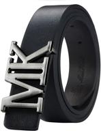 men's reversible leather belt with rotated buckle: the perfect father's day accessory! logo