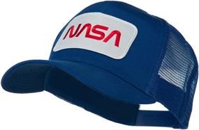 img 3 attached to 🚀 NASA Logo Embroidered Patched Mesh Back Cap from e4Hats.com