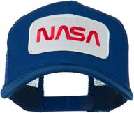 🚀 nasa logo embroidered patched mesh back cap from e4hats.com logo