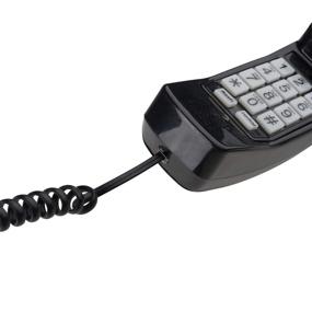 img 2 attached to 📞 Problem-Free, Curly Landline Phone Cord - Easy to Use with Excellent Sound Quality - 15ft Black Phone Cord for Home or Office