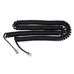 img 4 attached to 📞 Problem-Free, Curly Landline Phone Cord - Easy to Use with Excellent Sound Quality - 15ft Black Phone Cord for Home or Office