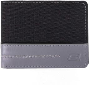 img 4 attached to Skechers Slimfold Canvas Leather Wallet Men's Accessories in Wallets, Card Cases & Money Organizers