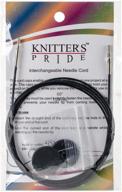 🧶 knitter's pride- interchangeable, black silver cord 49'' (125cm – extends to 150cm/60'' ic needle) (code# 800106) logo