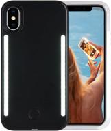 📱 wellerly iphone xs case: rechargeable led selfie light cell phone cover - illuminate your selfies with dual light! (black) logo