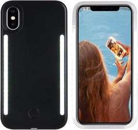 img 3 attached to 📱 Wellerly iPhone Xs Case: Rechargeable LED Selfie Light Cell Phone Cover - Illuminate Your Selfies with Dual Light! (Black)