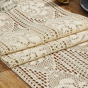 img 1 attached to Charming Vintage Farmhouse Crochet Macrame Runners - Enhance your Home's Décor with Timeless Elegance