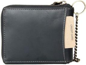 img 2 attached to Stylish and Durable Metal Zip Around Genuine Leather Wallet for Men and Women