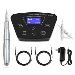 img 4 attached to Advanced Permanent Makeup Machine Kit - BIOAMSER P300 Tattoo Device with Digital Power Supply, Tattoo Pen, and 2 Clip Cords, Includes 10pcs Microblades