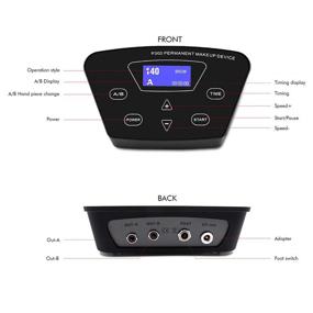 img 2 attached to Advanced Permanent Makeup Machine Kit - BIOAMSER P300 Tattoo Device with Digital Power Supply, Tattoo Pen, and 2 Clip Cords, Includes 10pcs Microblades