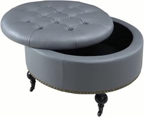 img 1 attached to Iconic Home FON2597 Castered Ottoman