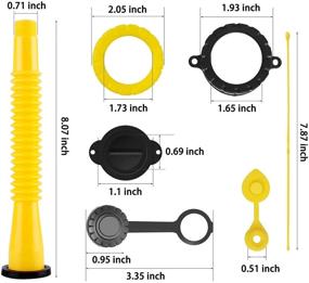 img 3 attached to EONLION Gas Can Spout Replacement Kit - Flexible Nozzle, Gasket, Vent Cap & 6 Screw Collar Caps - Fits Most Gas Containers (3 Packs - 21 pcs)