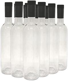 img 3 attached to 🍾 Clear Plastic Wine Bottles & Screw Caps – 750ml Capacity, Pack of 12 by nicebottles