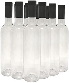img 1 attached to 🍾 Clear Plastic Wine Bottles & Screw Caps – 750ml Capacity, Pack of 12 by nicebottles