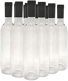 img 4 attached to 🍾 Clear Plastic Wine Bottles & Screw Caps – 750ml Capacity, Pack of 12 by nicebottles
