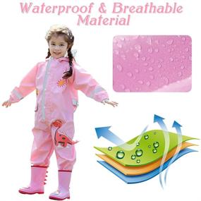 img 2 attached to SSAWcasa Kids Waterproof Rain 👶 Suit - Unisex Toddler Raincoat Coverall