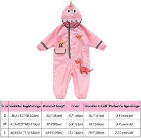 img 3 attached to SSAWcasa Kids Waterproof Rain 👶 Suit - Unisex Toddler Raincoat Coverall