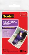 📚 scotch self-sealing laminating pouches (pl903g): gloss finish, 2.5"x3.5", 5 pouches – a reliable solution for superior document protection logo