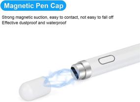 img 2 attached to 🖊️ White Stylus Digital Pen for Touch Screens - Active Pencil Fine Point for Handwriting and Drawing on iPhone, iPad, and Other Tablets