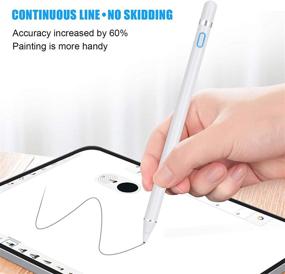 img 3 attached to 🖊️ White Stylus Digital Pen for Touch Screens - Active Pencil Fine Point for Handwriting and Drawing on iPhone, iPad, and Other Tablets