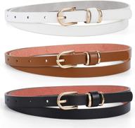 👗 ladies skinny leather belt with stylish buckle - must-have women's accessory logo