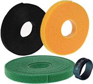 🔗 oldhill fastening tapes hook and loop reusable straps - 1/2" width, 15' x 3 rolls (black, green, yellow) – wires, cords, and cable ties logo