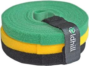 img 2 attached to 🔗 Oldhill Fastening Tapes Hook and Loop Reusable Straps - 1/2" Width, 15' x 3 Rolls (Black, Green, Yellow) – Wires, Cords, and Cable Ties