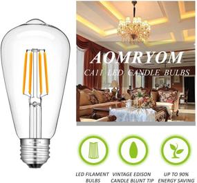 img 2 attached to 💡 Aomryom Dimmable LED Filament Antique Bulb