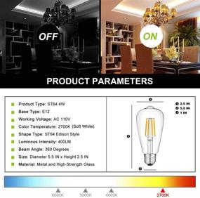 img 3 attached to 💡 Aomryom Dimmable LED Filament Antique Bulb