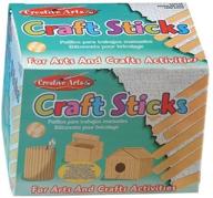 🖌️ charles leonard craft sticks, regular size, natural, 4.5 x 0.37 inch, 1000/box (66510) - enhance your creativity with creative arts craft sticks logo