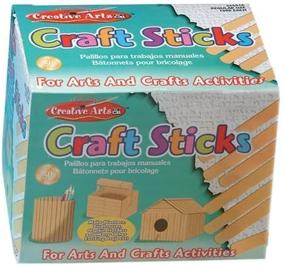 img 1 attached to 🖌️ Charles Leonard Craft Sticks, Regular Size, Natural, 4.5 x 0.37 Inch, 1000/Box (66510) - Enhance Your Creativity with Creative Arts Craft Sticks