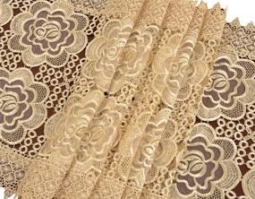 img 2 attached to 🌸 Captivating Simhomsen Beige Runners: Exquisite Flower Embroidery