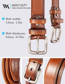 img 3 attached to Premium WOLFANT Italian Leather Belts: Elevate Your Men's Casual Utility Style