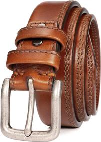 img 4 attached to Premium WOLFANT Italian Leather Belts: Elevate Your Men's Casual Utility Style