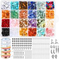 💎 24-color crystal jewelry making kit - cludoo 1516pcs crystal chips gemstone beads irregular stones with ring making set for bracelet necklace earring crafts and jewelry making supplies logo
