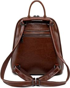 img 2 attached to 🎒 Iswee Leather Backpack: Your Stylish and Functional Casual Daypack