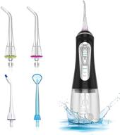 💧 advanced water flosser cordless for teeth- 320ml, ipx7 waterproof, 9 modes dental oral irrigator, 4 nozzles, 2000mah battery, usb charged - 30-day use logo