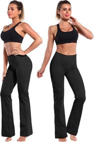 img 2 attached to 👖 Shop BUBBLELIME High Waist Bootcut Yoga Pants: 3 Styles, 29-37 inches, with Tummy Control and Pockets