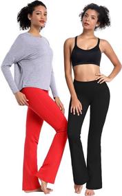 img 1 attached to 👖 Shop BUBBLELIME High Waist Bootcut Yoga Pants: 3 Styles, 29-37 inches, with Tummy Control and Pockets