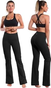 img 3 attached to 👖 Shop BUBBLELIME High Waist Bootcut Yoga Pants: 3 Styles, 29-37 inches, with Tummy Control and Pockets