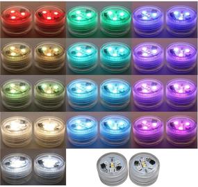 img 4 attached to 💦 Popular Waterproof Small Battery Operated Submersible LED Lights - Pack of 20, Ideal for Crystal Vases Centerpiece Decoration