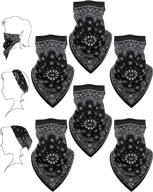 versatile bandana face cover with ear loops: ultimate outdoor headwear for men and women logo