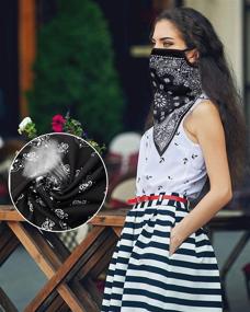 img 3 attached to Versatile Bandana Face Cover with Ear Loops: Ultimate Outdoor Headwear for Men and Women