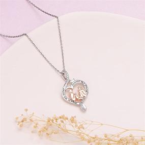 img 1 attached to S925 Sterling Silver Sister Necklace: A Heart 👭 Pendant Sisters Gift for Women Girls - Exquisite Sister Jewelry