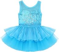 💃 sparkling tiaobug girls sequins ballet dance dress: stunning gymnastic leotard skirt & ballerina tutu dancewear costume логотип