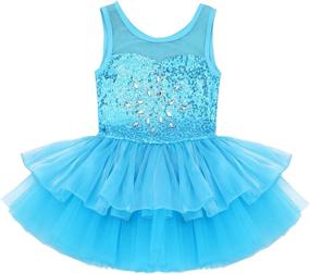 img 4 attached to 💃 Sparkling TiaoBug Girls Sequins Ballet Dance Dress: Stunning Gymnastic Leotard Skirt & Ballerina Tutu Dancewear Costume