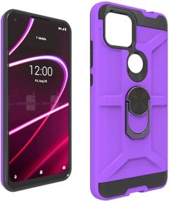 img 3 attached to 📱 Ayoo: T-Mobile Revvl 5G Case with 360° Rotating Ring Grip – Magnetic Car Mount Compatible