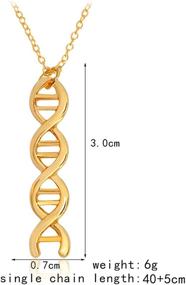 img 2 attached to Уникальный набор украшений "Двойная спираль ДНК Кебанера": наукоемкие ожерелье и серьги для женщин