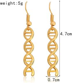 img 1 attached to Уникальный набор украшений "Двойная спираль ДНК Кебанера": наукоемкие ожерелье и серьги для женщин