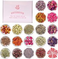🌸 dried flower herbs kit for soap, bath, resin, jewelry, nail, candle making - 18 bags including rose buds, lavender, jasmine, forget me nots, and more logo